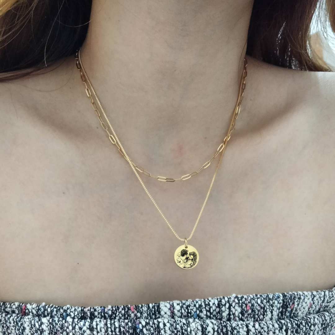 Moments Photo Engraved Necklace