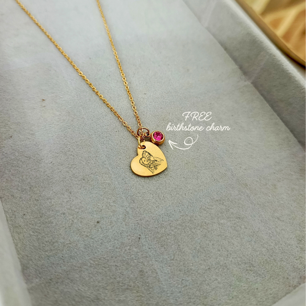 Heart Moment Engraved Necklace