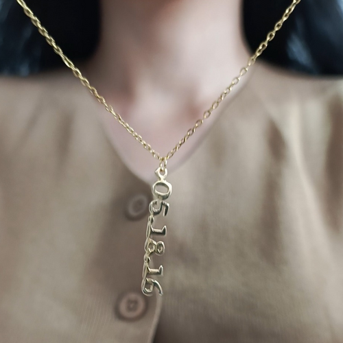 Vertical Name Necklace