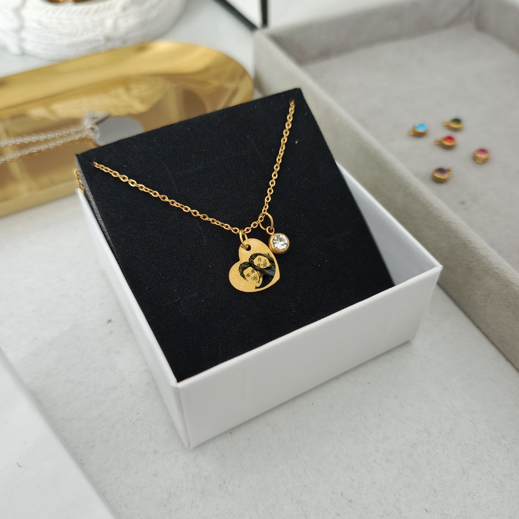 Heart Moment Engraved Necklace