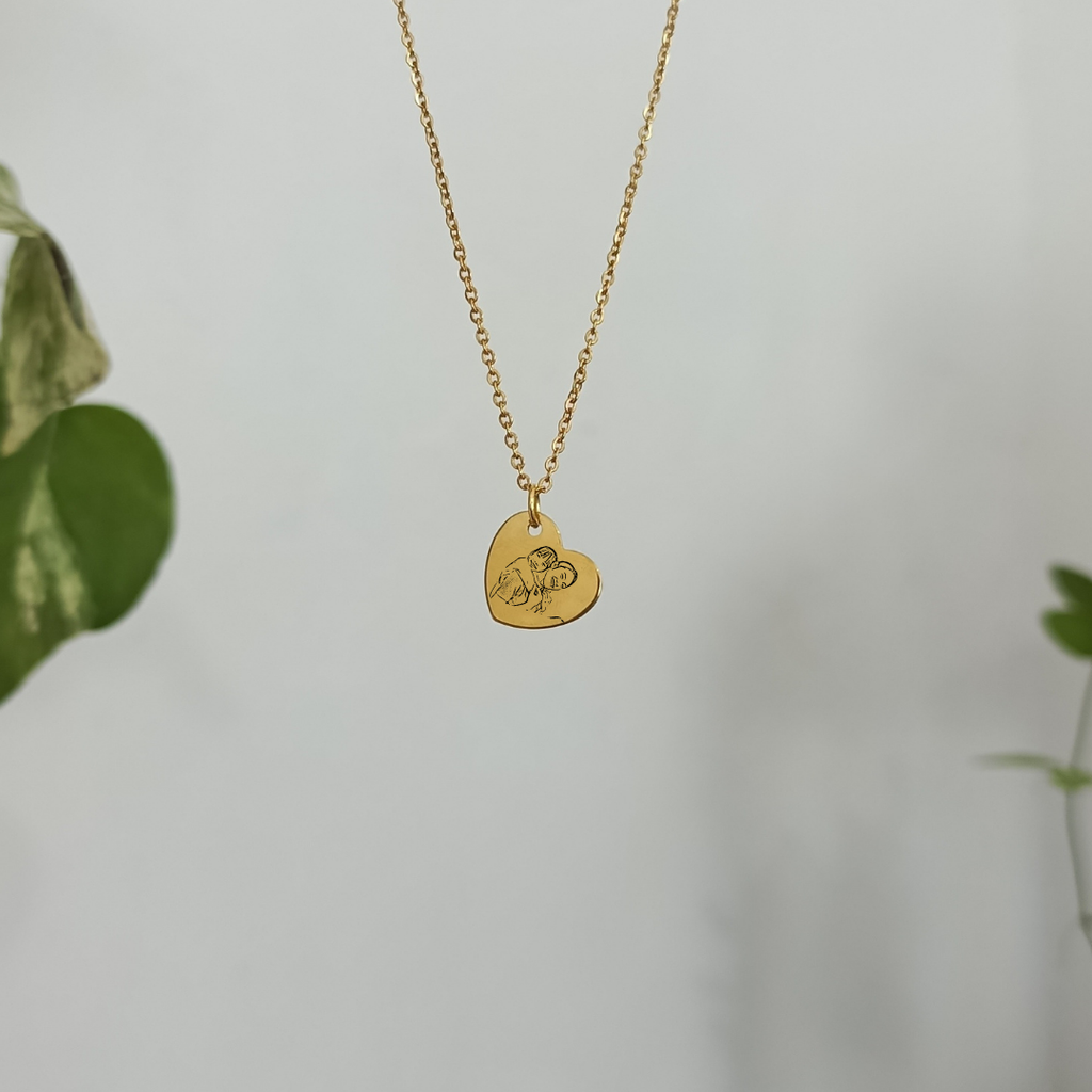 Heart Moment Engraved Necklace