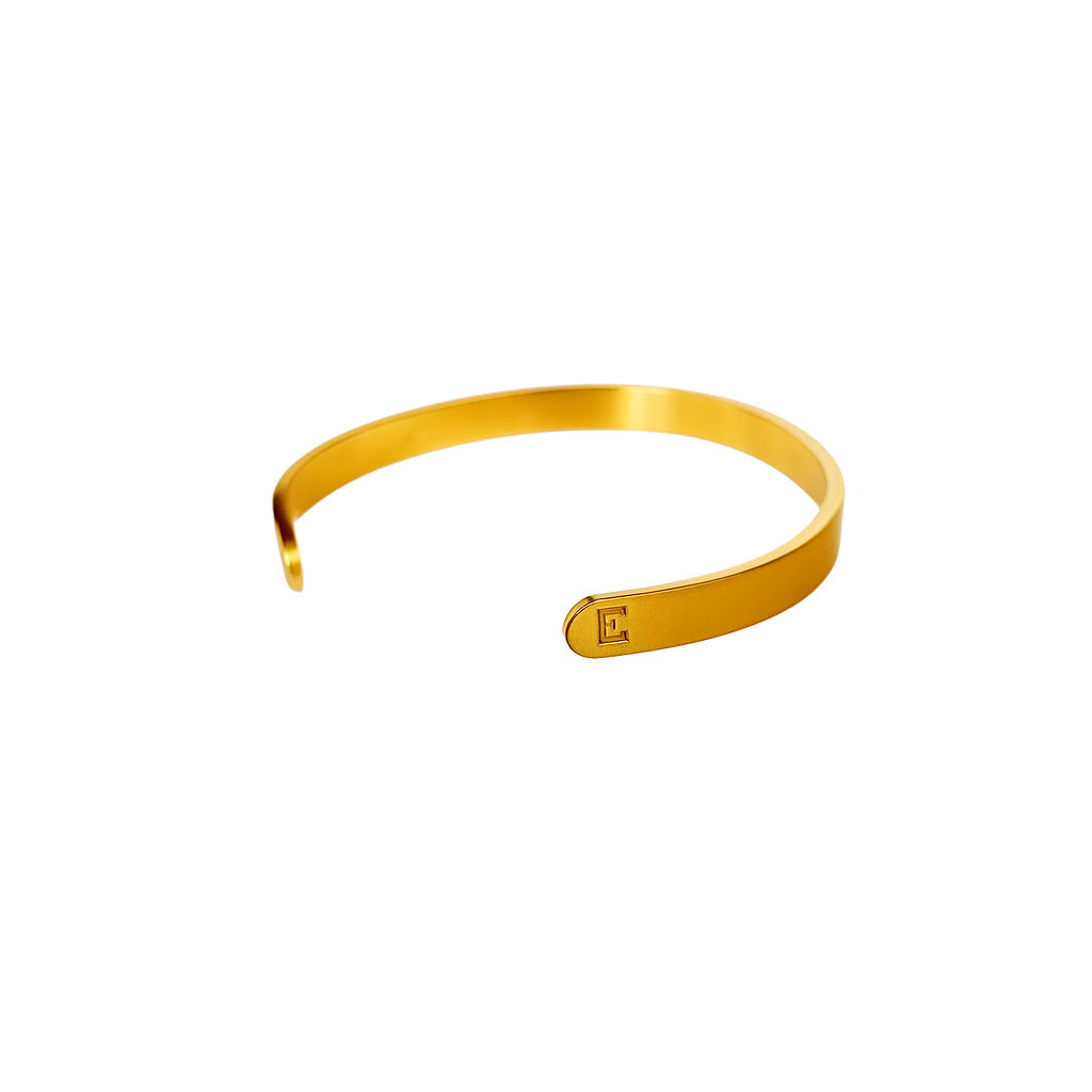 Stamped Initial Bangle