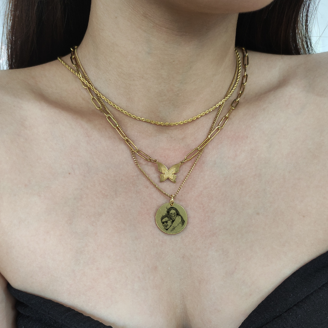 Moments Photo Engraved Necklace