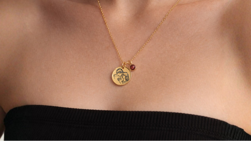 Moments Photo Engraved Necklace