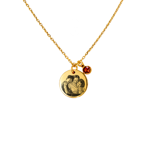 Moments Photo Engraved Necklace