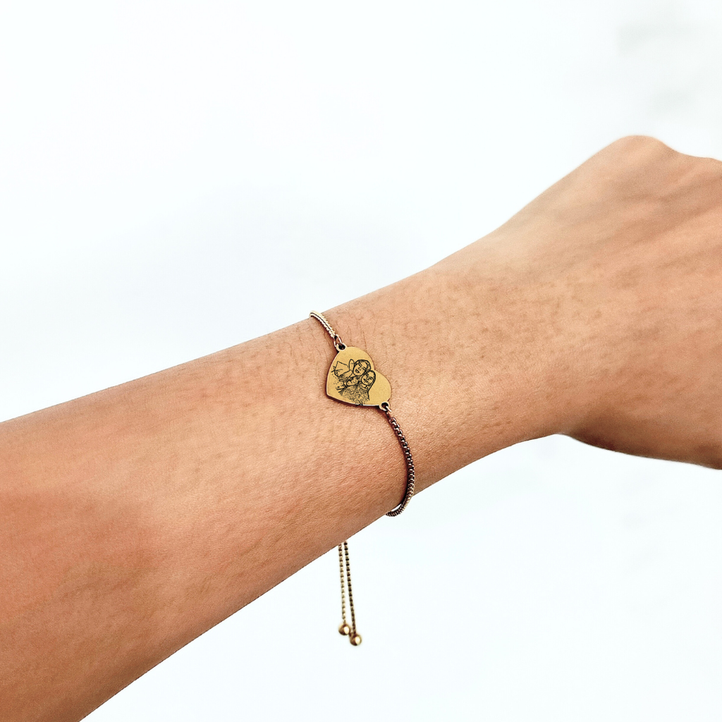 Heartfelt Engraved Bracelet (adjustable)