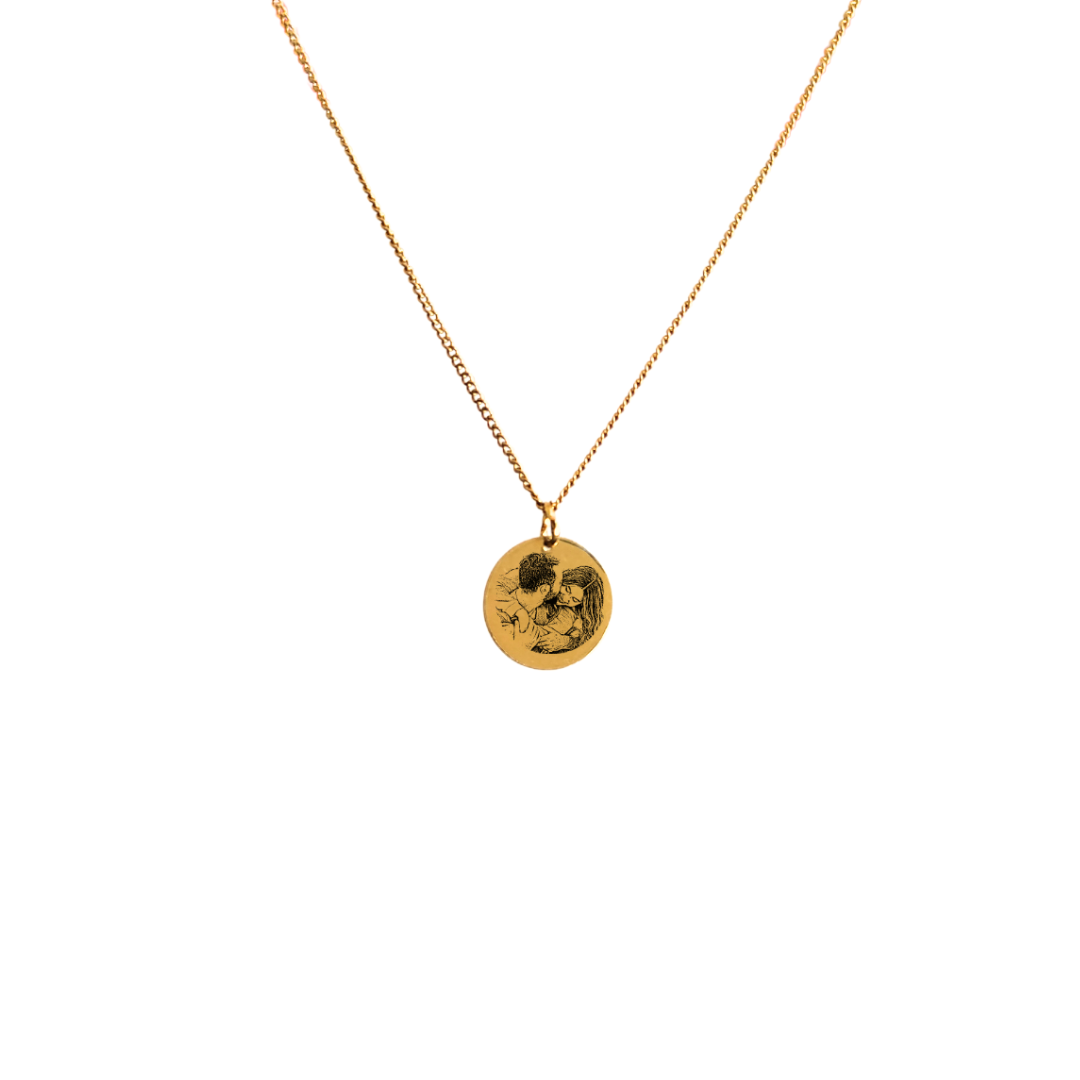 Moments Photo Engraved Necklace
