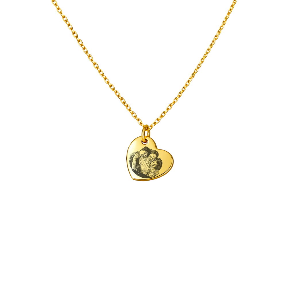 Heart Moment Engraved Necklace