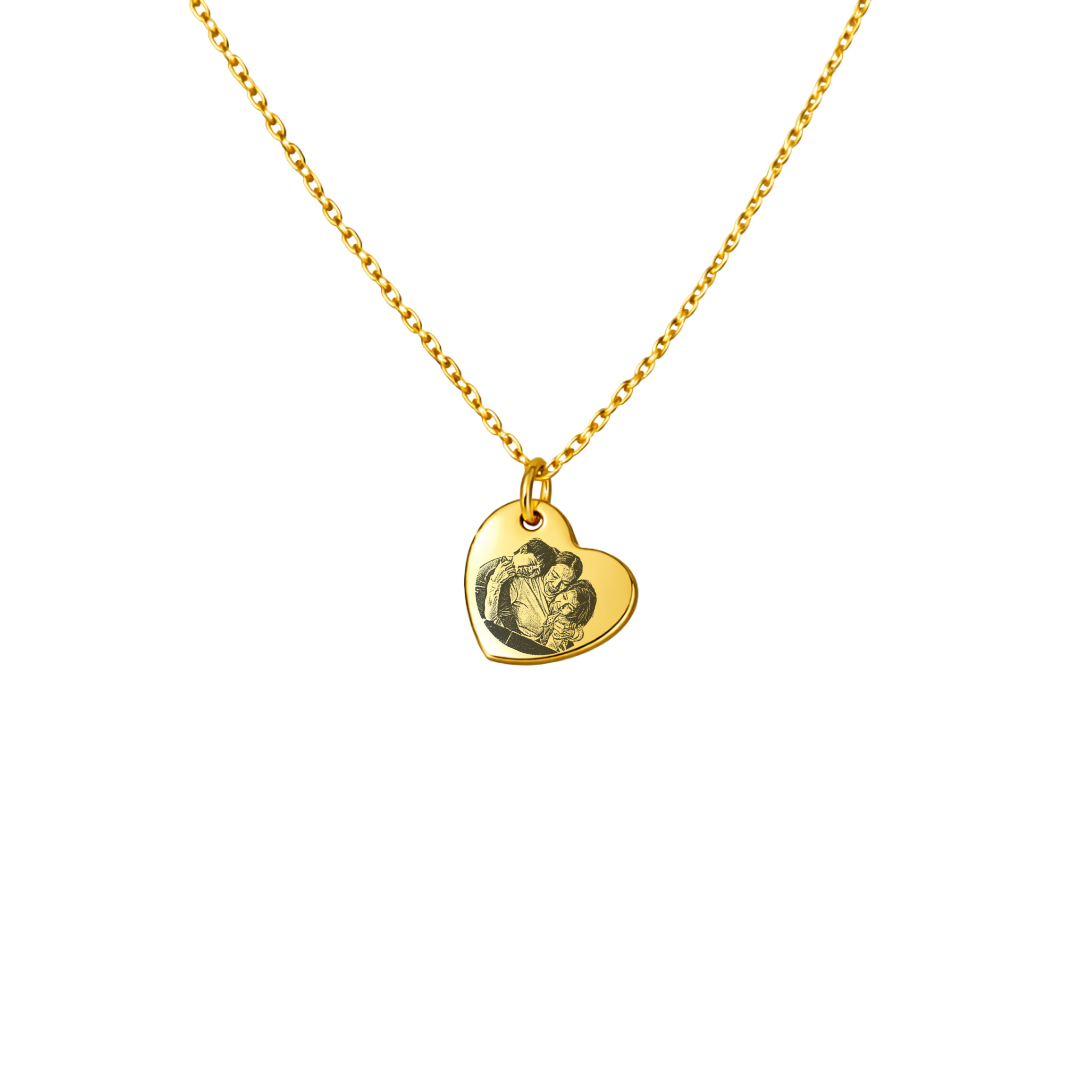 Heart Moment Engraved Necklace