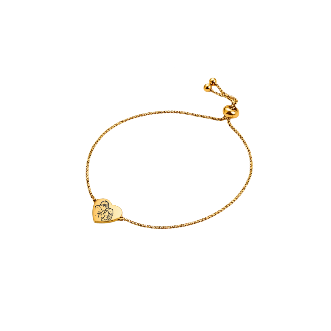 Heartfelt Engraved Bracelet (adjustable)
